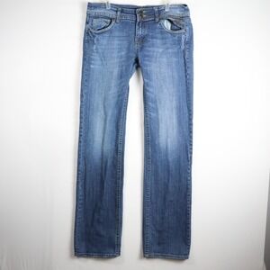 Vigold Jeans Skinny Size‎ 9 Blue Embroidered Low Rise Cotton Pockets Zipper Y2K